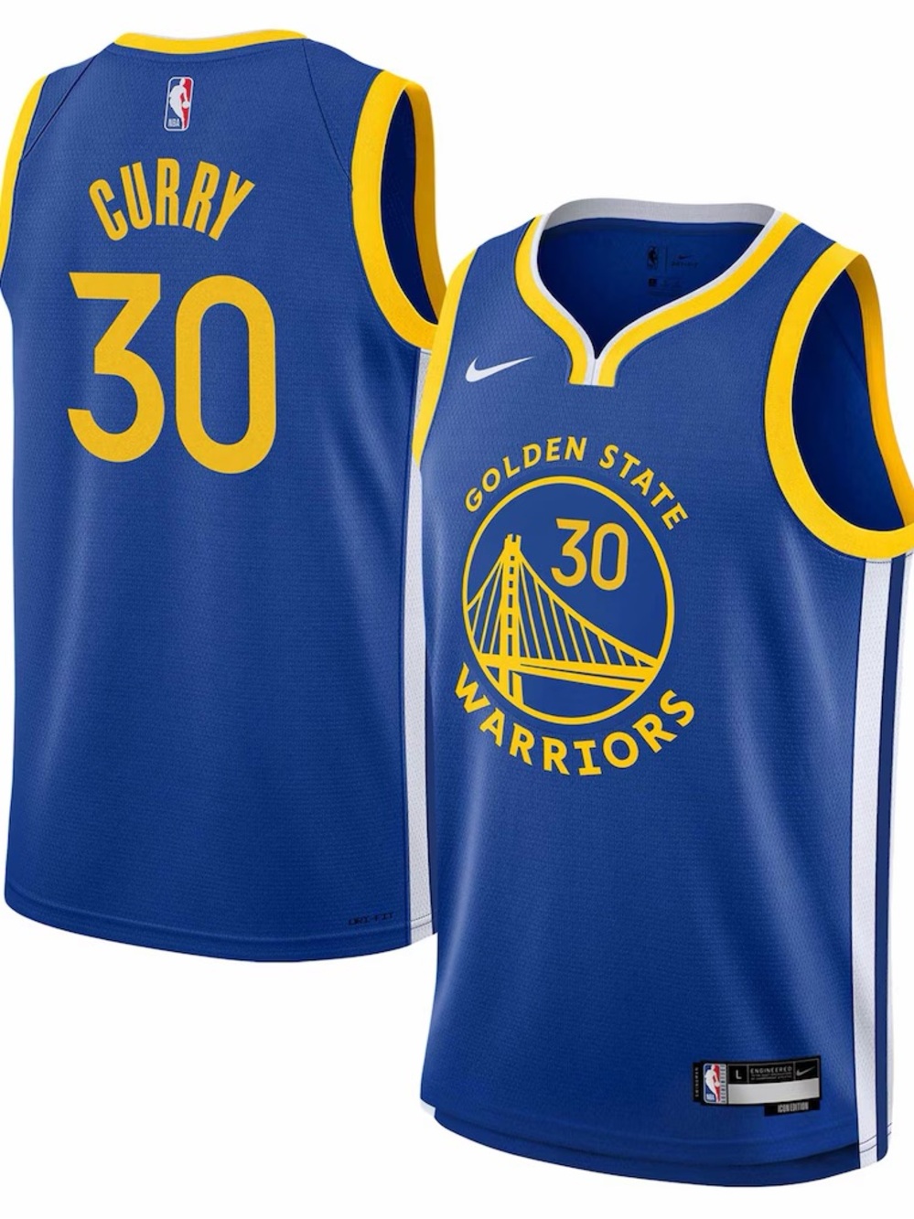 Youth Golden State Warriors Stephen Curry Royal Swingman Jersey - Icon Edition